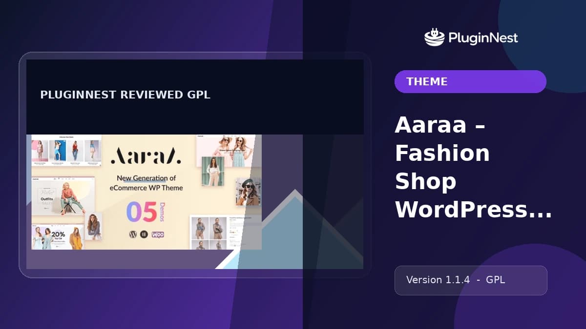 Aaraa – Fashion Shop WordPress Theme product cover