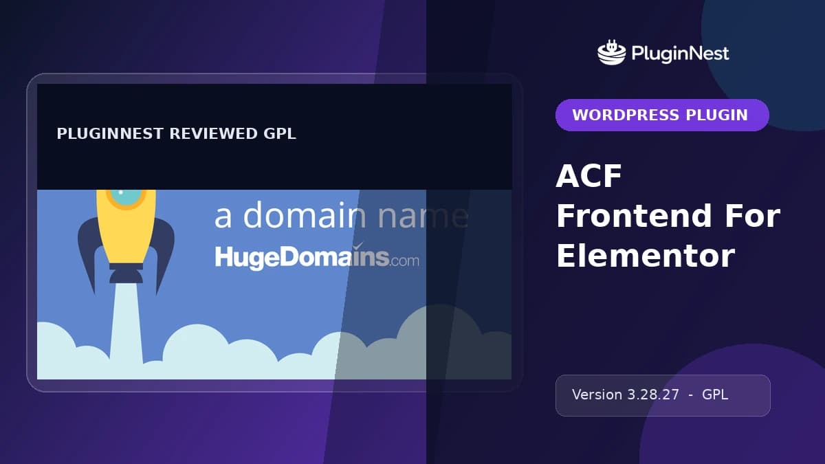 ACF Frontend For Elementor product cover