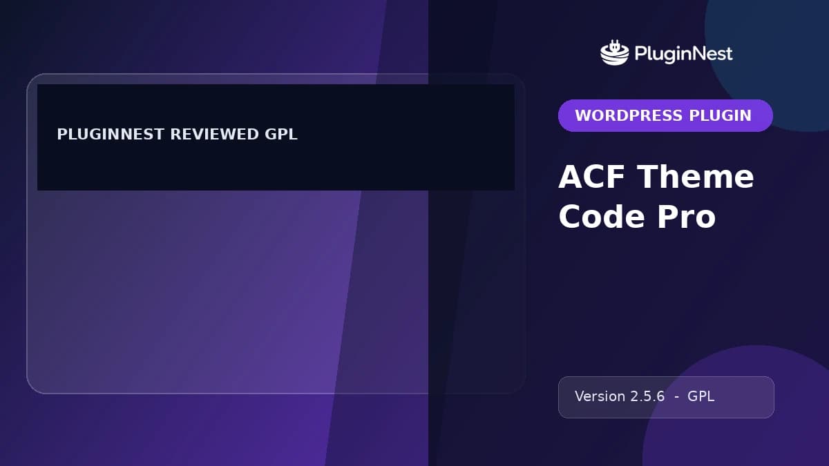 ACF Theme Code Pro product cover