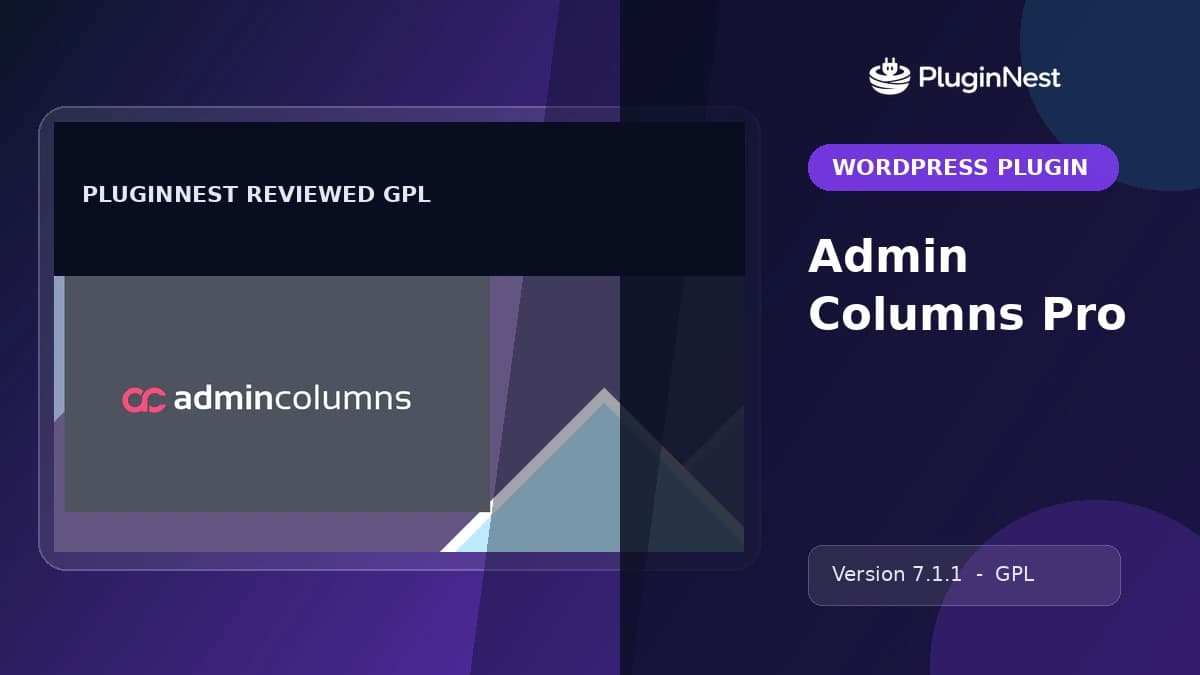 Admin Columns Pro product cover