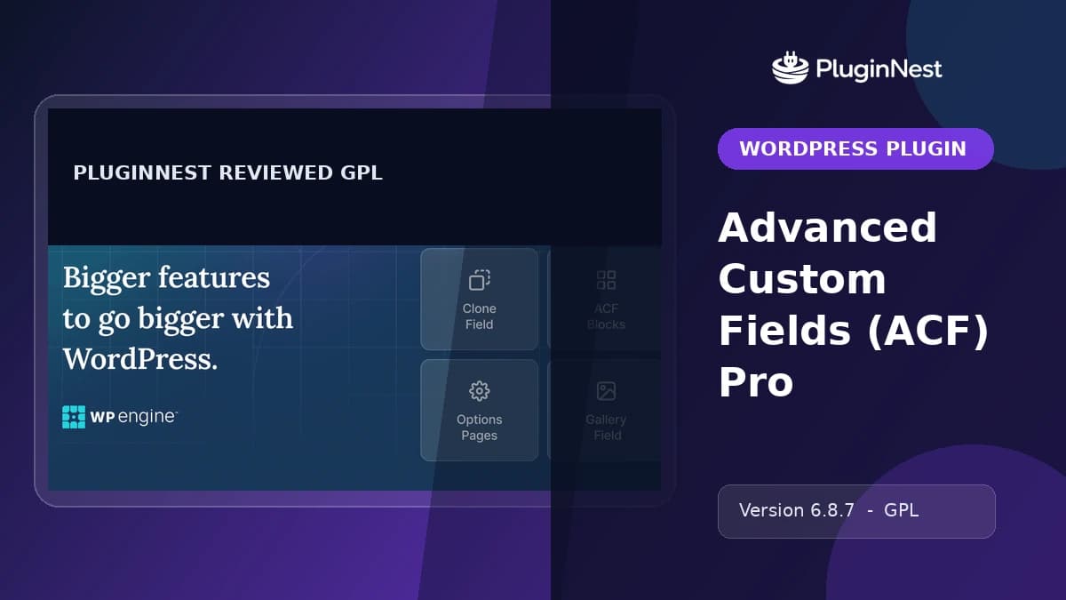 Advanced Custom Fields (ACF) Pro product cover