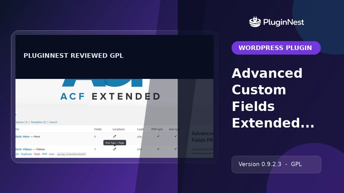 Advanced Custom Fields Extended Pro product cover