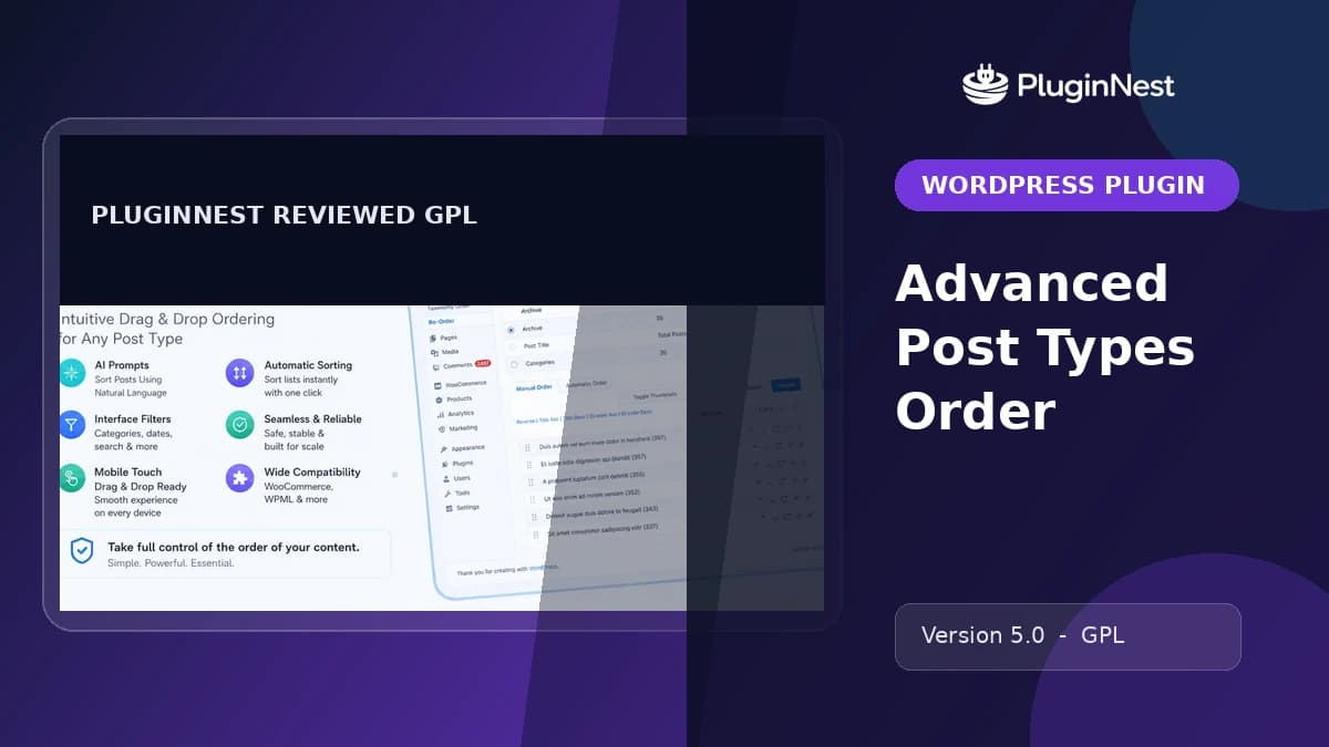 Advanced Post Types Order product cover