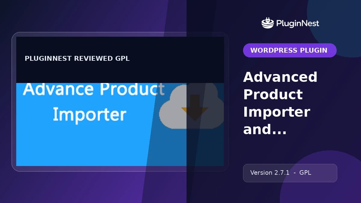 Advanced Product Importer and Affiliate product cover