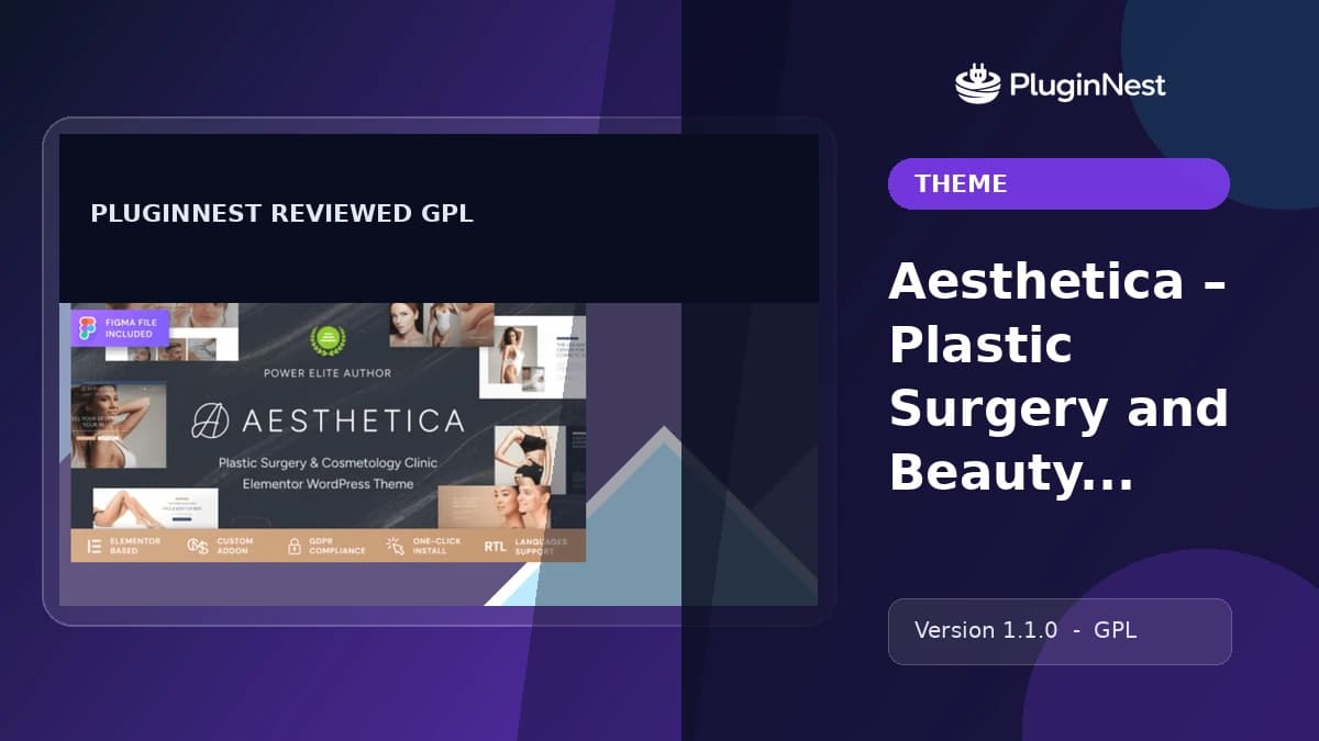 Aesthetica – Plastic Surgery and Beauty Clinic WordPress Theme product cover
