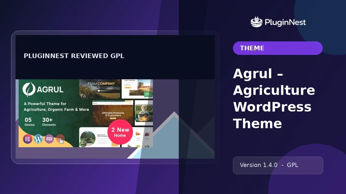 Agrul – Agriculture WordPress Theme product cover