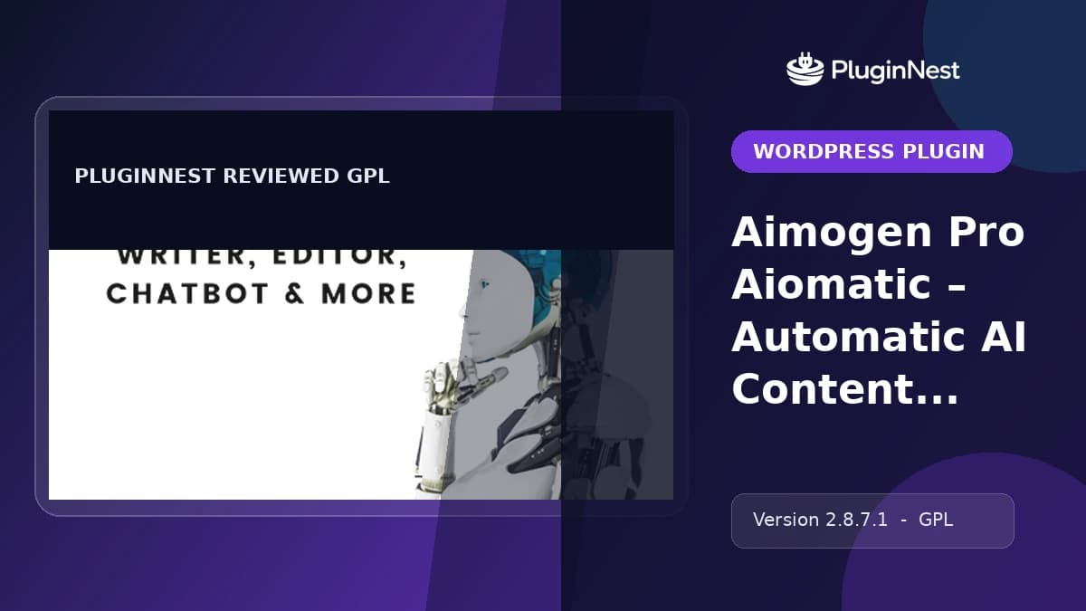 Aimogen Pro Aiomatic – Automatic AI Content Writer product cover