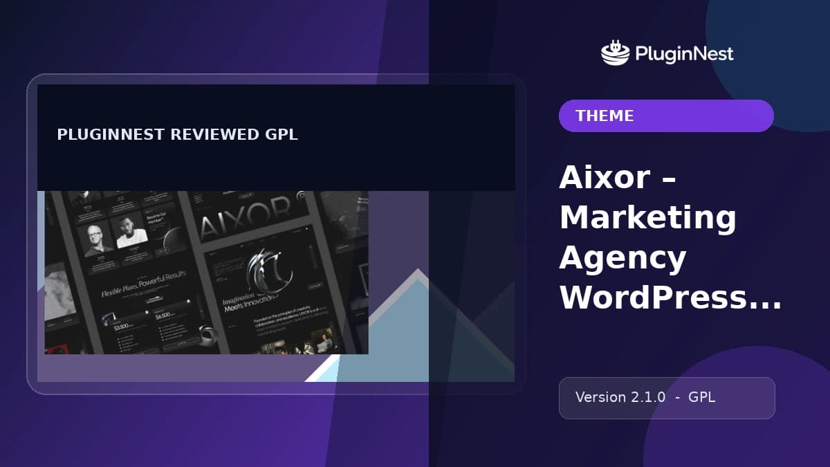 Aixor – Marketing Agency WordPress Theme product cover