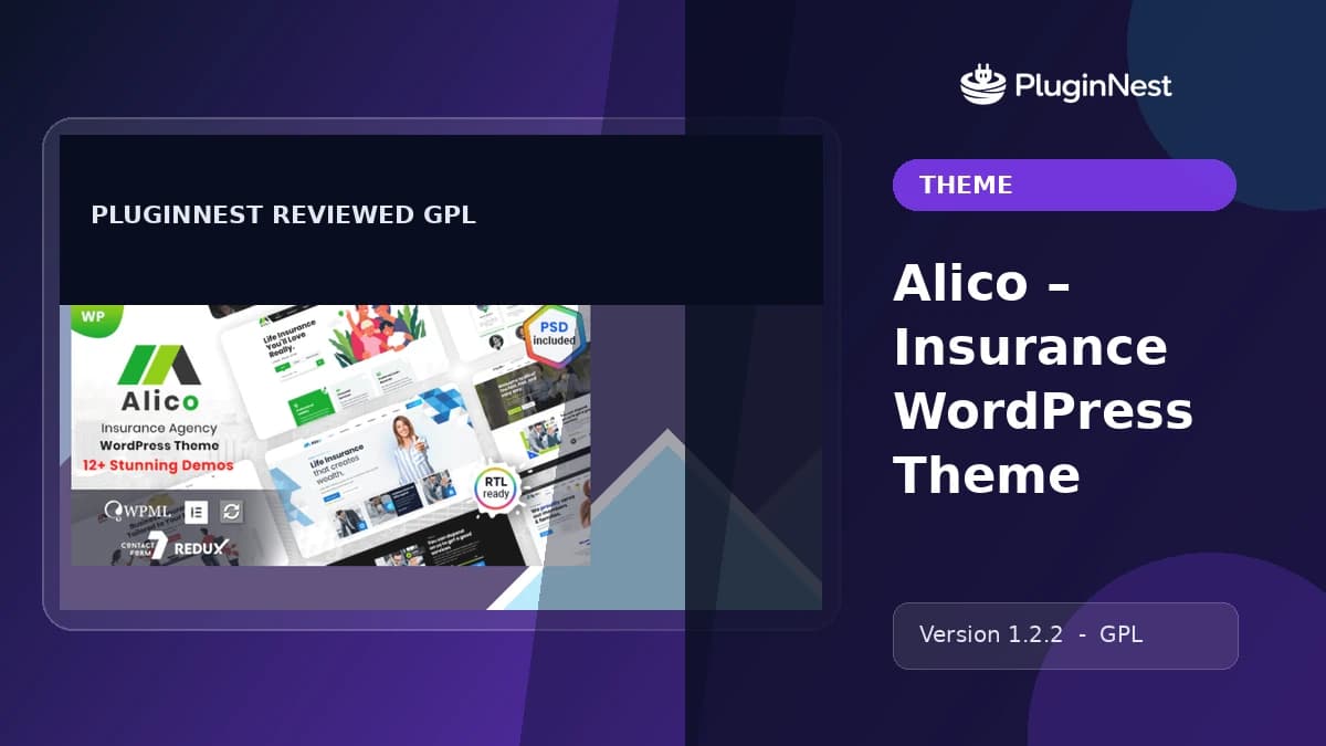 Alico – Insurance WordPress Theme product cover
