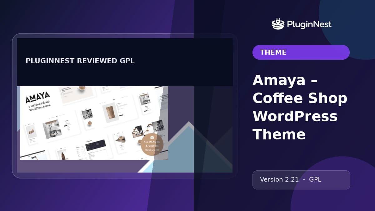 Amaya – Coffee Shop WordPress Theme product cover