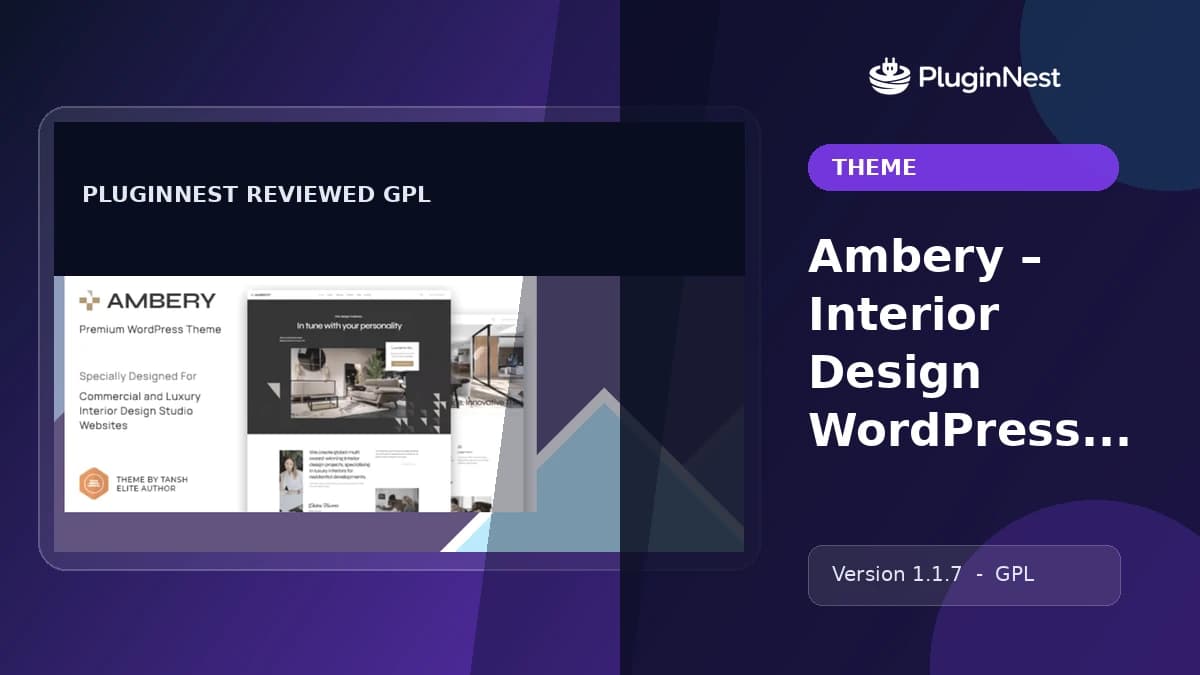 Ambery – Interior Design WordPress Theme product cover