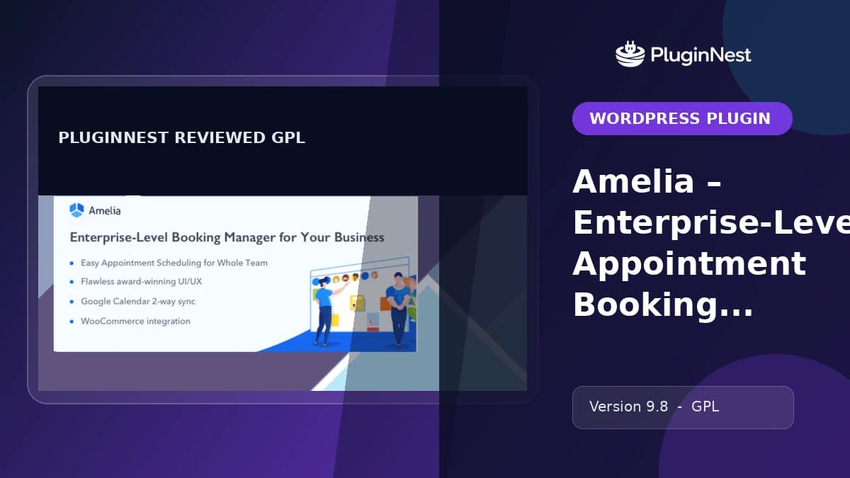 Amelia – Enterprise-Level Appointment Booking WordPress Plugin product cover