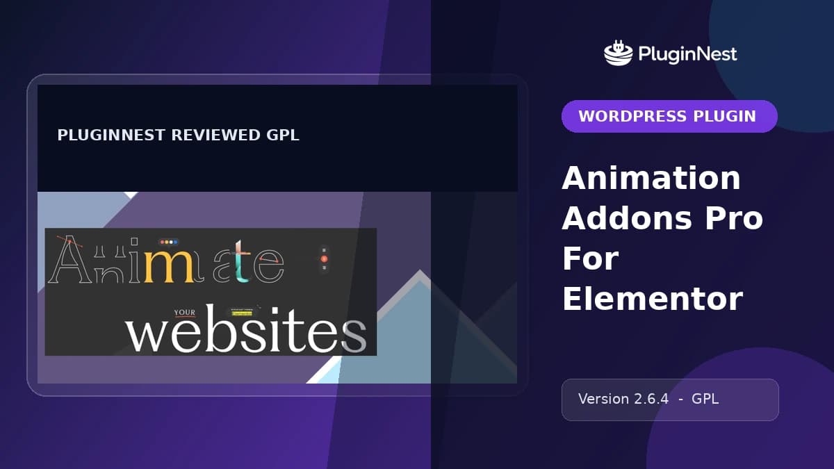 Animation Addons Pro For Elementor product cover