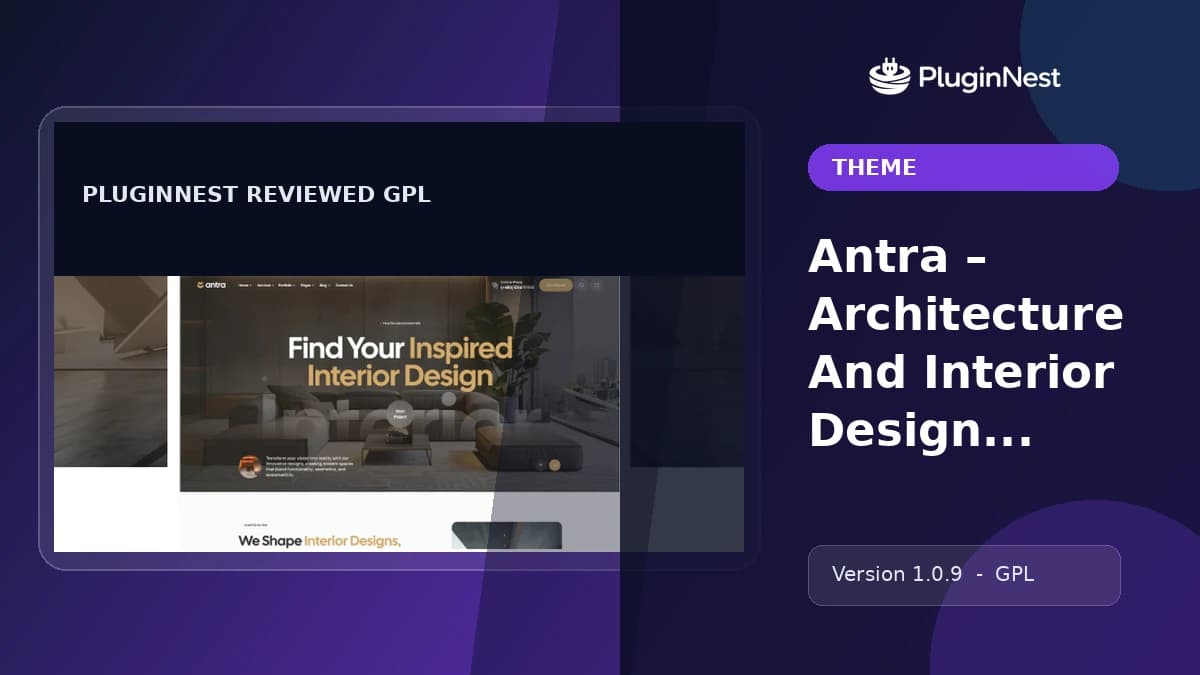 Antra – Architecture And Interior Design WordPress Theme product cover