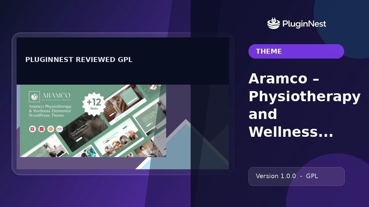 Aramco – Physiotherapy and Wellness WordPress Theme product cover