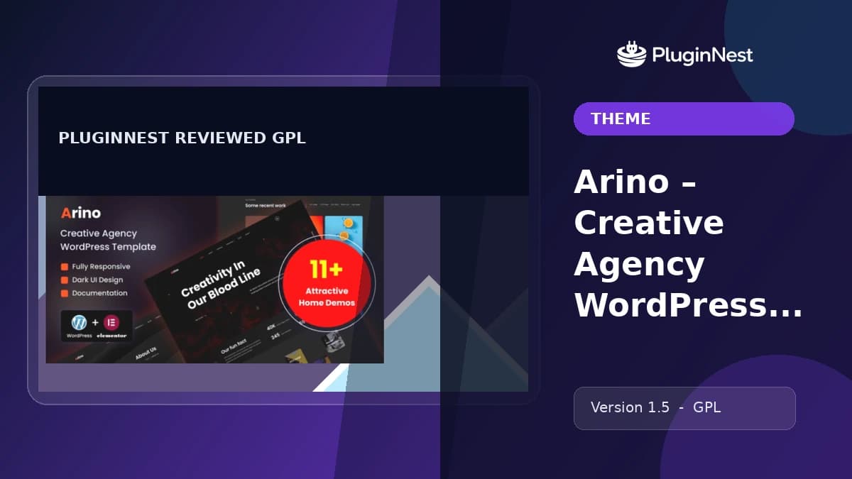 Arino – Creative Agency WordPress Theme product cover