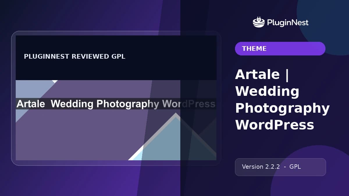 Artale | Wedding Photography WordPress product cover