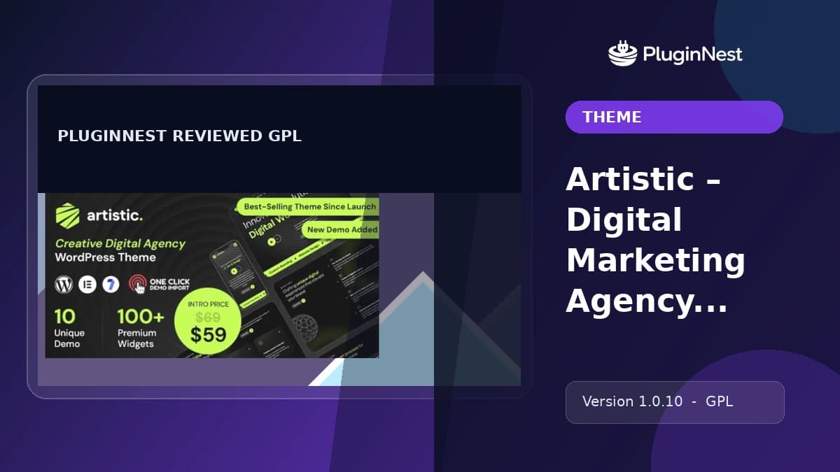 Artistic – Digital Marketing Agency WordPress Theme product cover