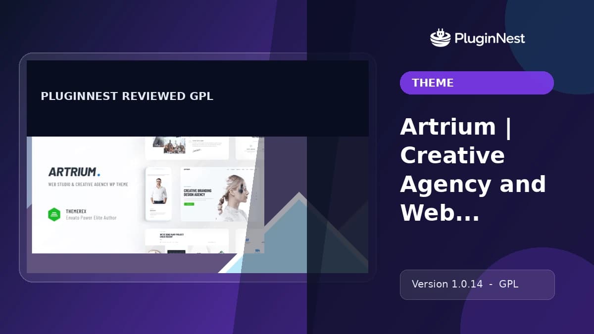 Artrium | Creative Agency and Web Studio WordPress Theme product cover