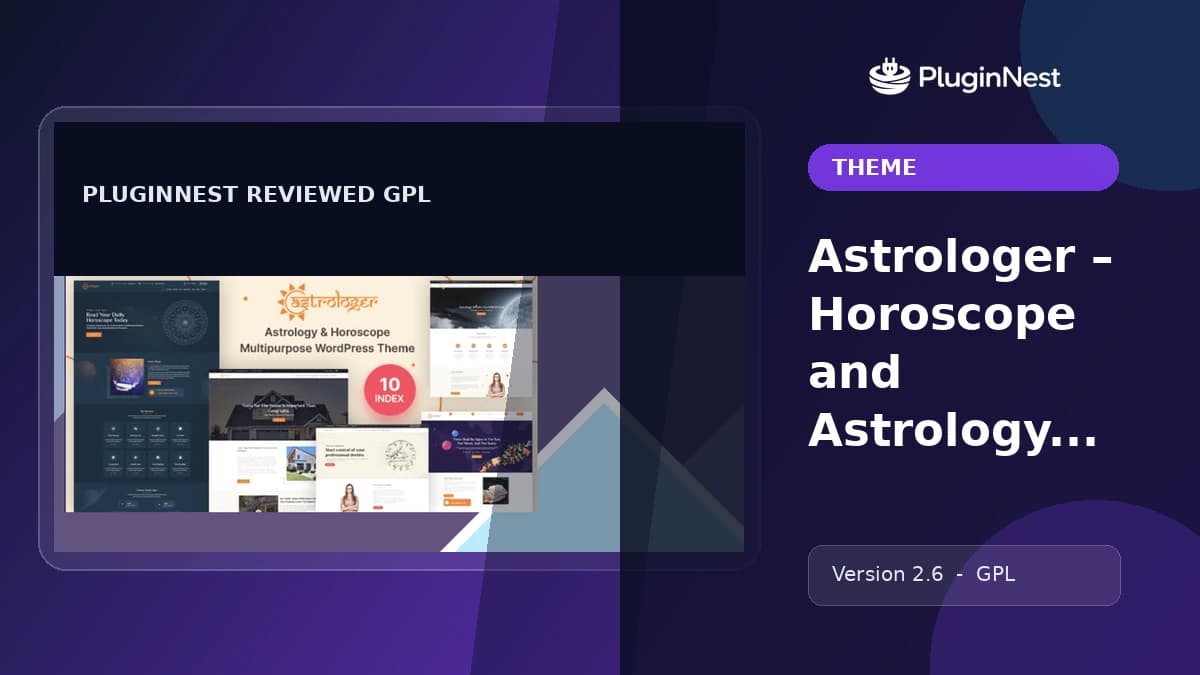 Astrologer – Horoscope and Astrology WordPress Theme product cover
