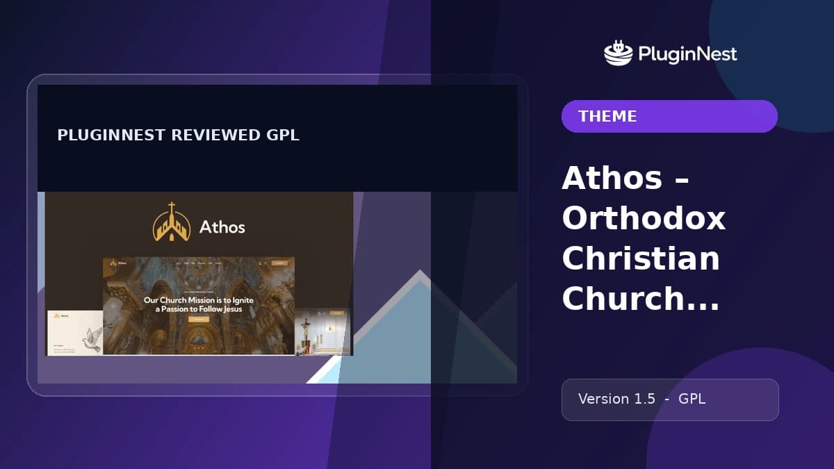 Athos – Orthodox Christian Church WordPress Theme product cover