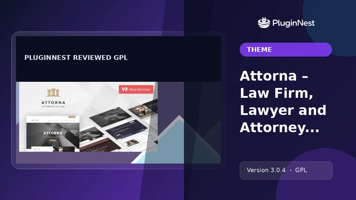 Attorna – Law Firm, Lawyer and Attorney WordPress Theme product cover