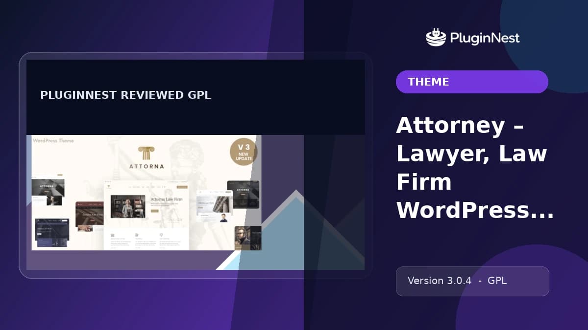 Attorney – Lawyer, Law Firm WordPress Theme product cover