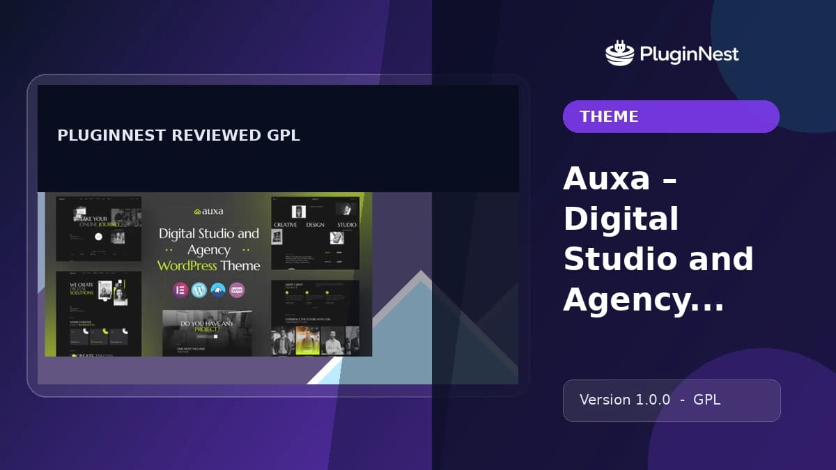 Auxa – Digital Studio and Agency WordPress Theme product cover