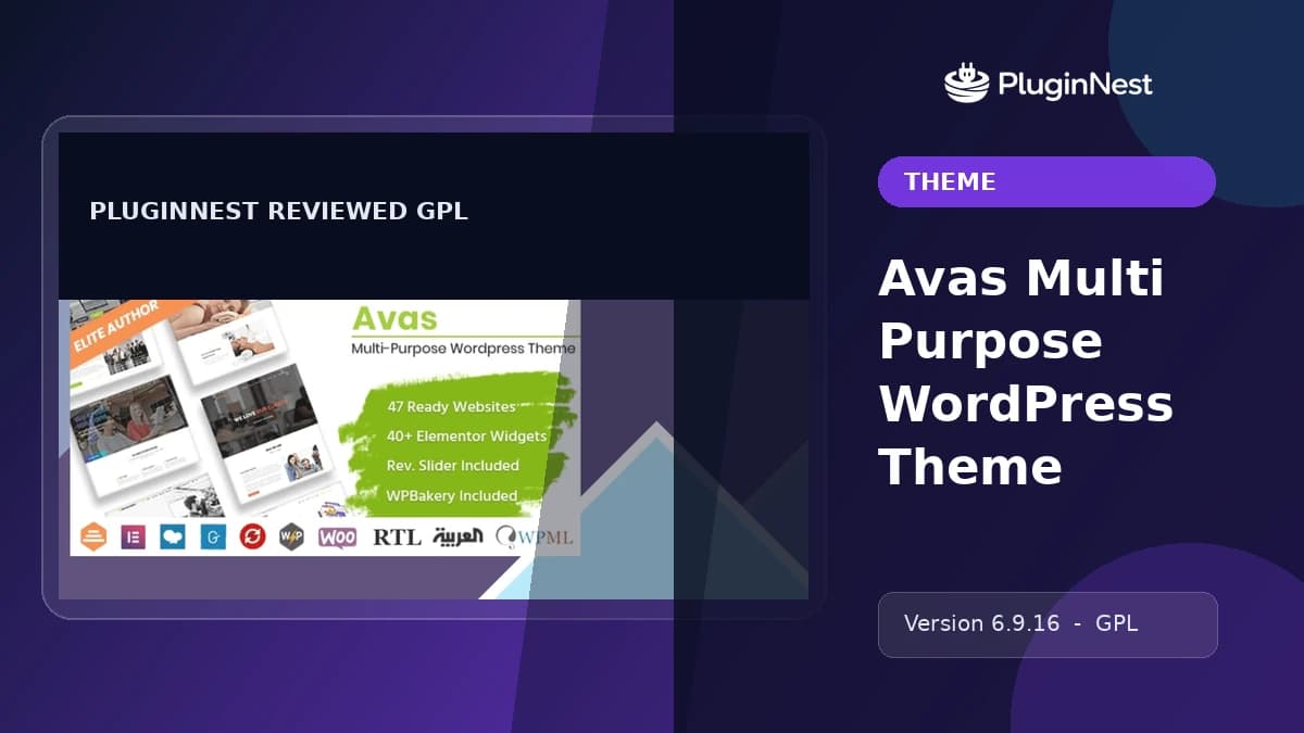 Avas Multi Purpose WordPress Theme product cover