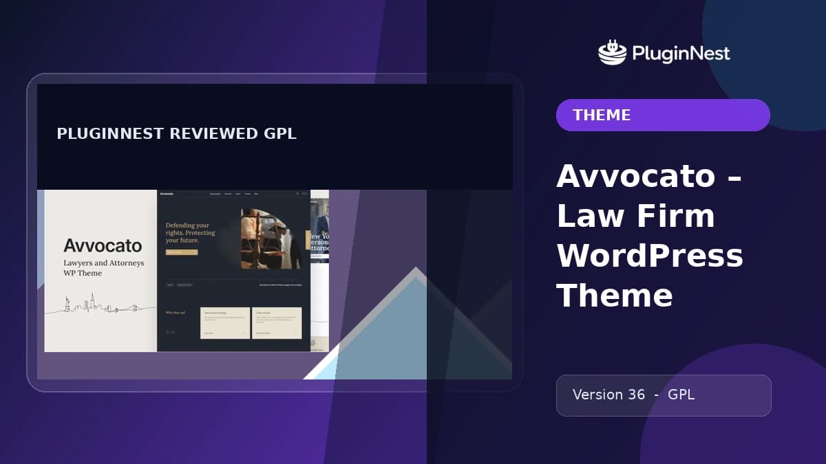 Avvocato – Law Firm WordPress Theme product cover