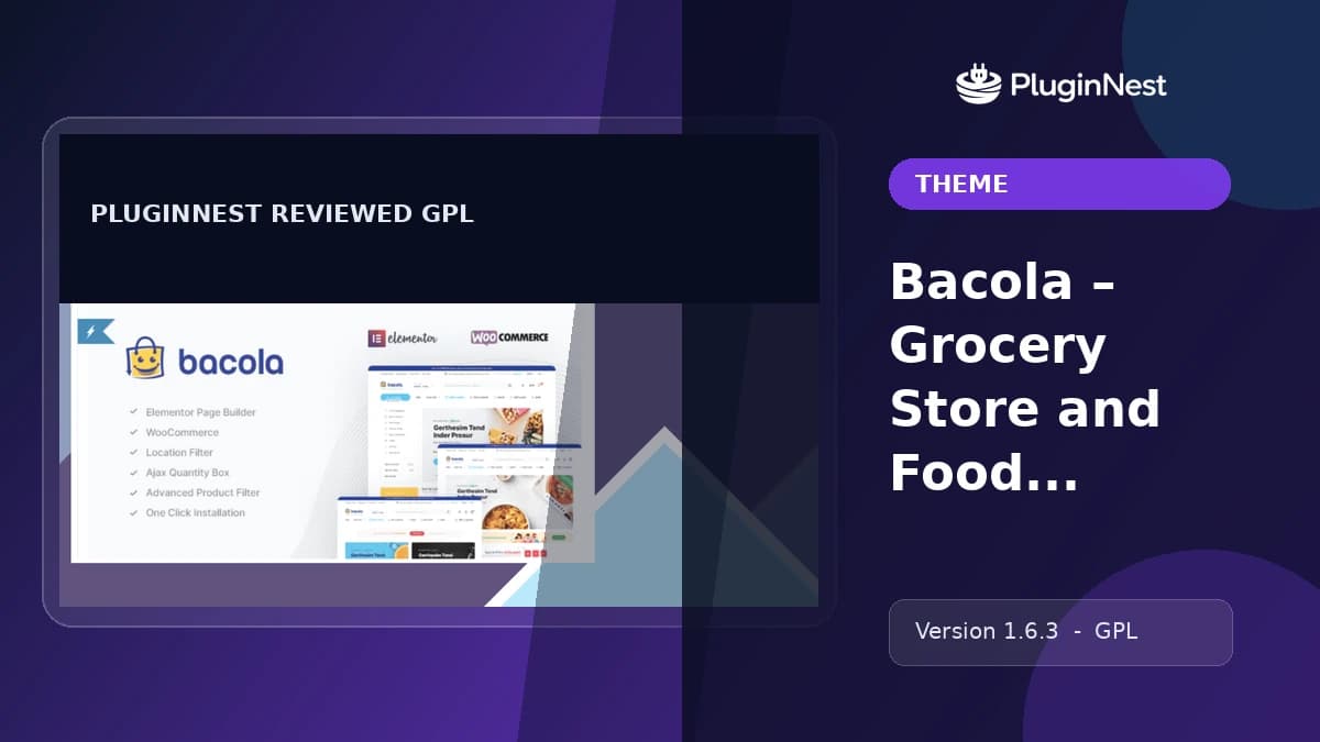 Bacola – Grocery Store and Food eCommerce Theme product cover