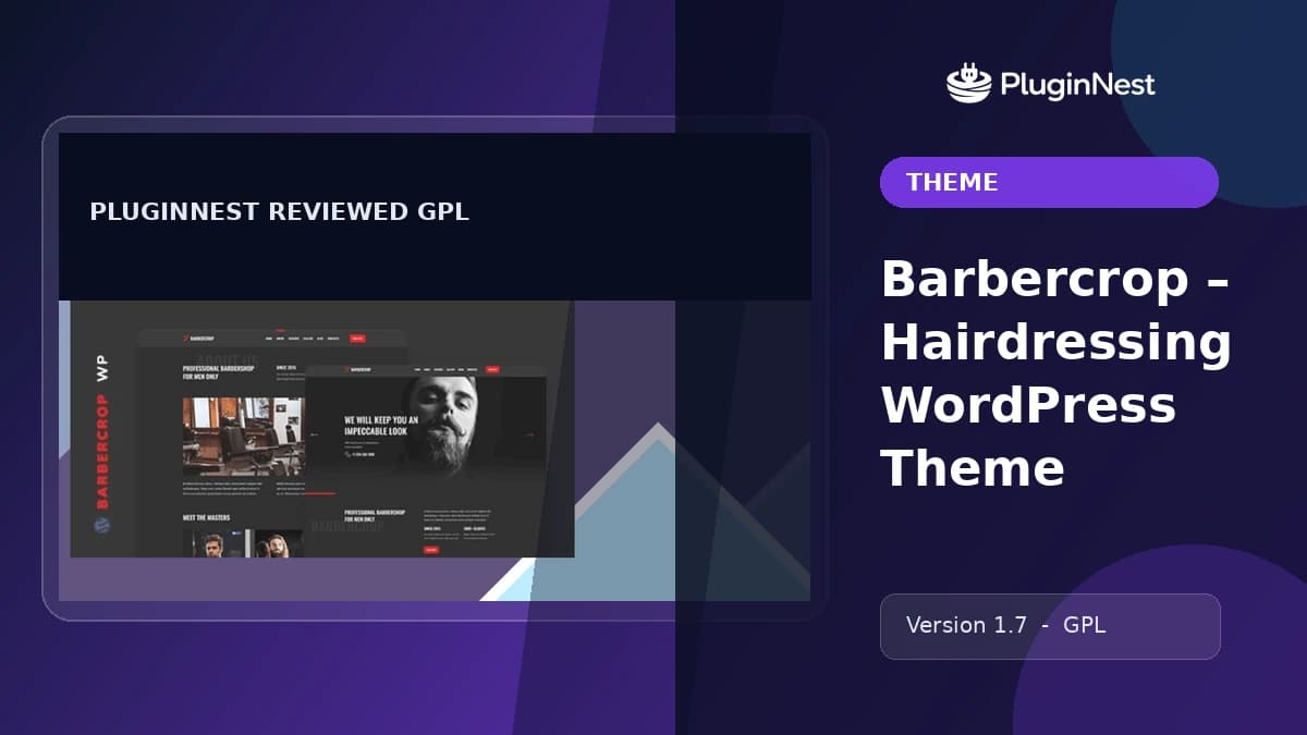 Barbercrop – Hairdressing WordPress Theme product cover