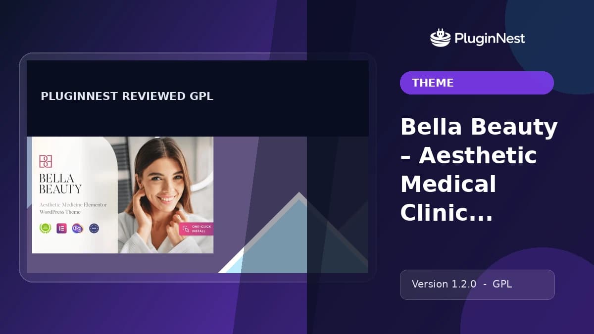 Bella Beauty – Aesthetic Medical Clinic Theme product cover