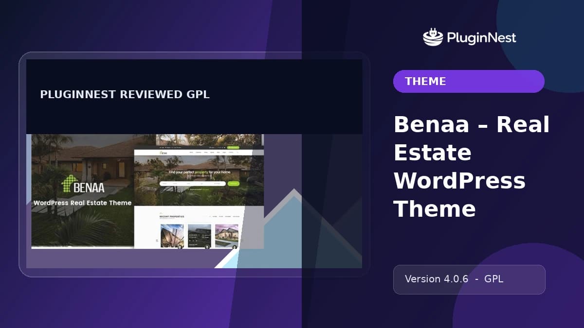 Benaa – Real Estate WordPress Theme product cover
