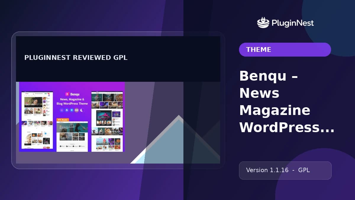 Benqu – News Magazine WordPress Theme product cover