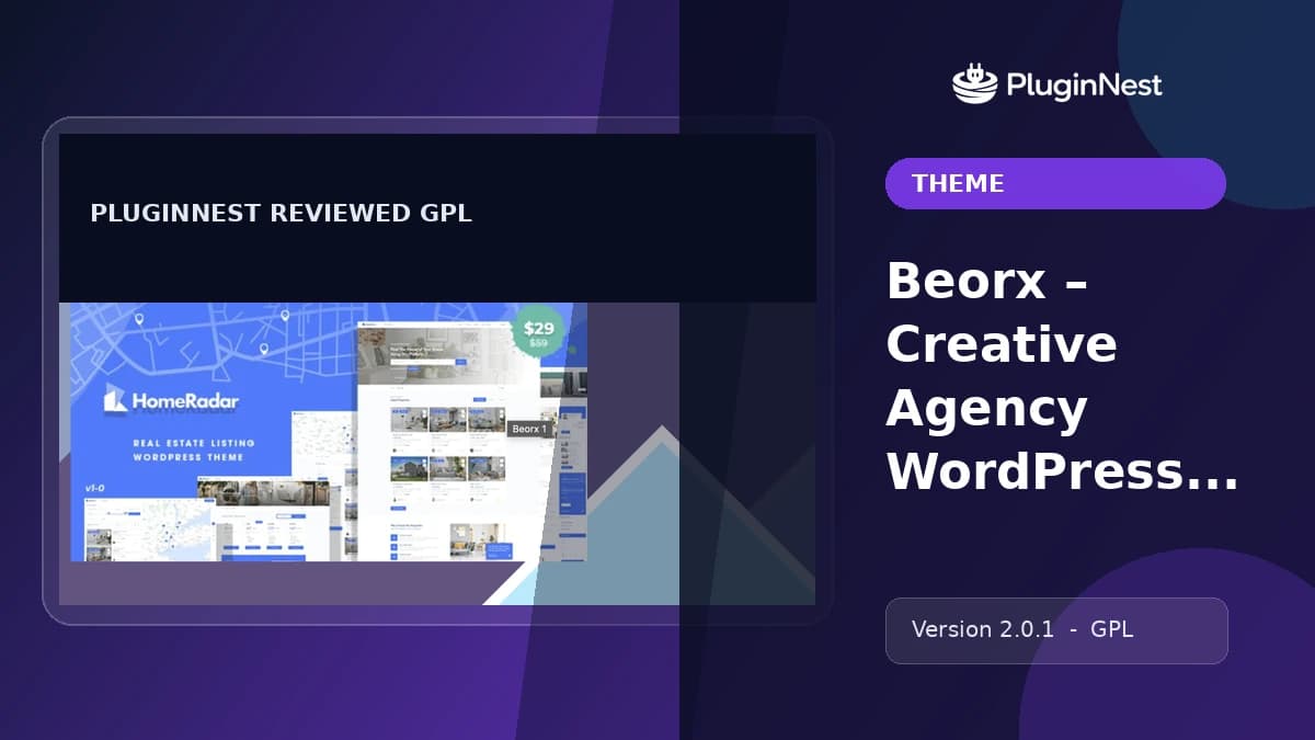 Beorx – Creative Agency WordPress Theme product cover