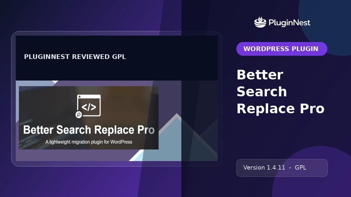 Better Search Replace Pro product cover