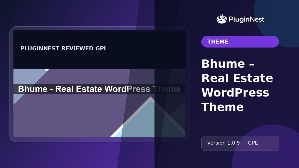 Bhume – Real Estate WordPress Theme product cover
