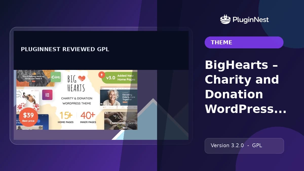 BigHearts – Charity and Donation WordPress Theme product cover