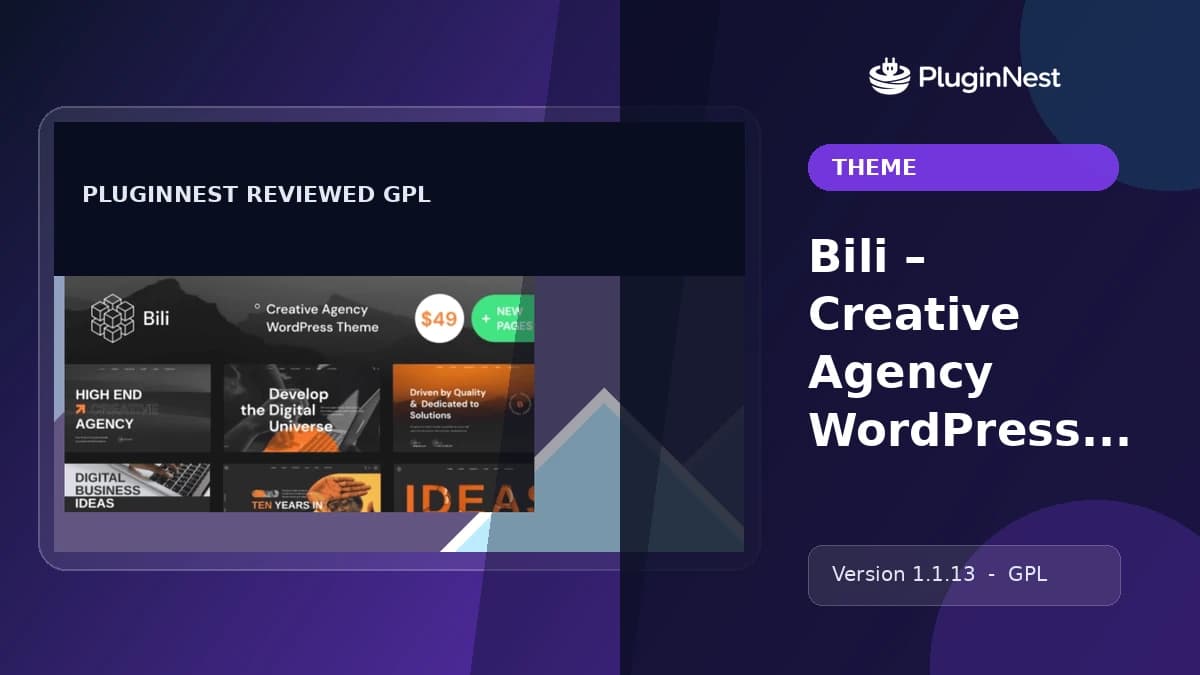 Bili – Creative Agency WordPress Theme product cover