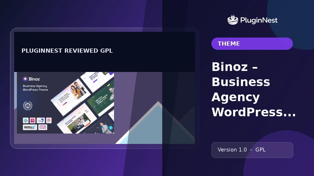 Binoz – Business Agency WordPress Theme product cover