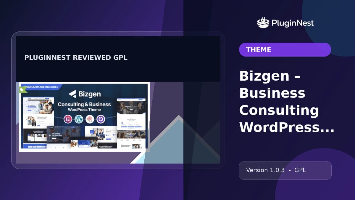 Bizgen – Business Consulting WordPress Theme + RTL product cover