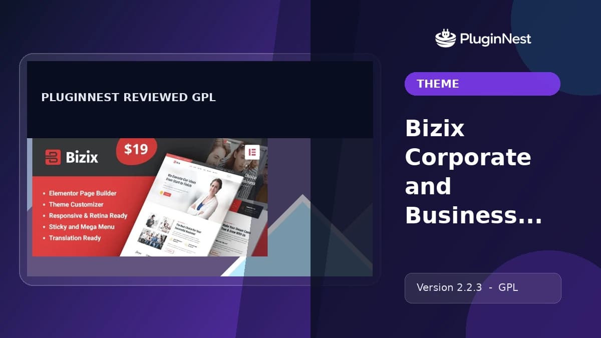 Bizix Corporate and Business Theme product cover