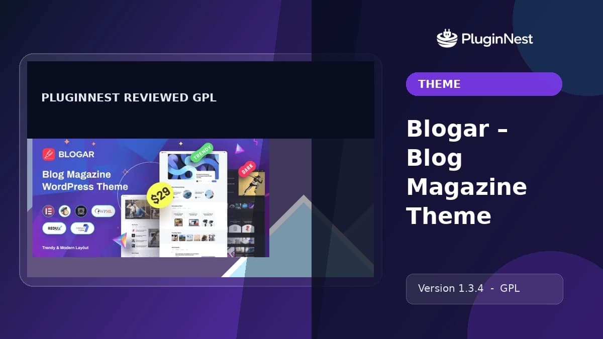 Blogar – Blog Magazine Theme product cover