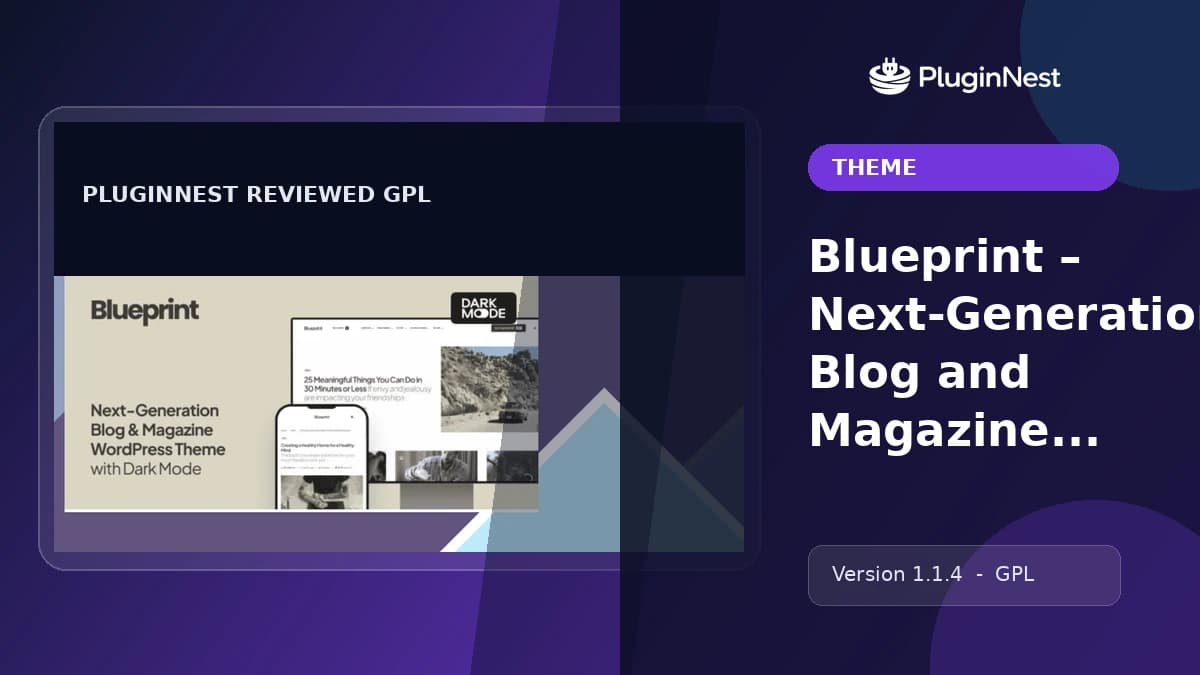 Blueprint – Next-Generation Blog and Magazine Theme product cover