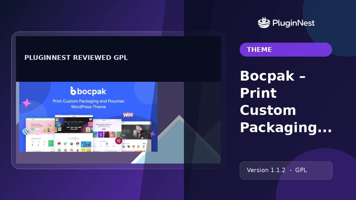 Bocpak – Print Custom Packaging and Pouches WordPress Theme product cover