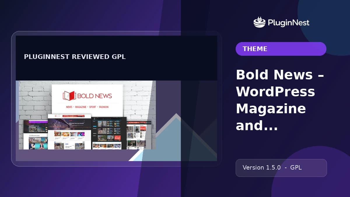 Bold News – WordPress Magazine and Newspaper Theme product cover
