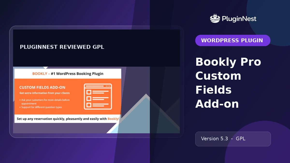 Bookly Pro Custom Fields Add-on product cover