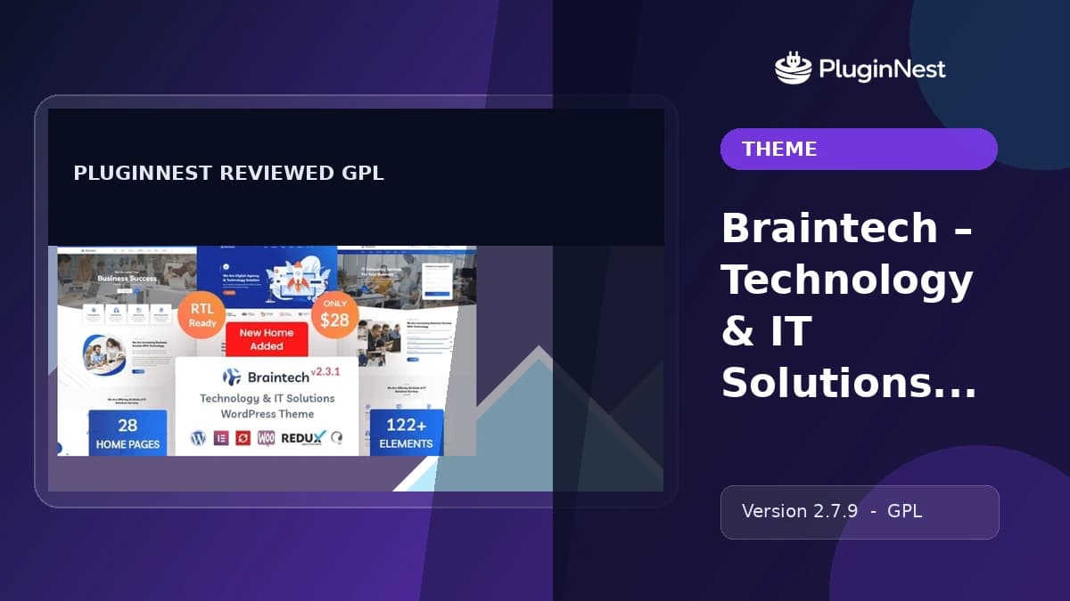 Braintech – Technology & IT Solutions WordPress Theme product cover