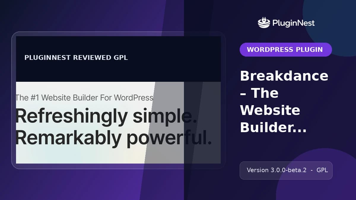 Breakdance – The Website Builder You Always Wanted product cover